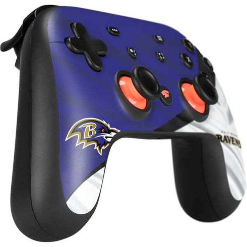 NFL Baltimore Ravens Google Stadia Controller Skin